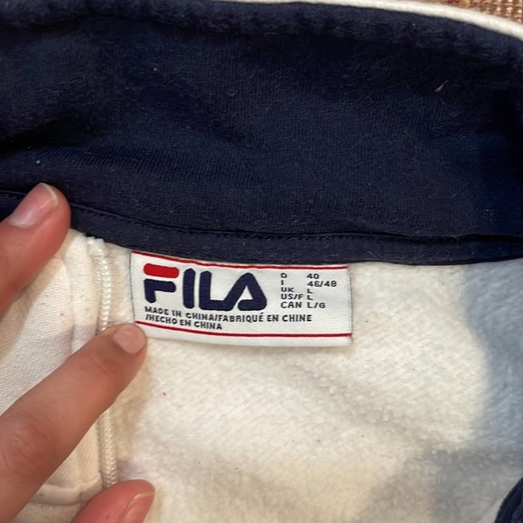 Fila half zip pullover white large - Picture 3 of 4